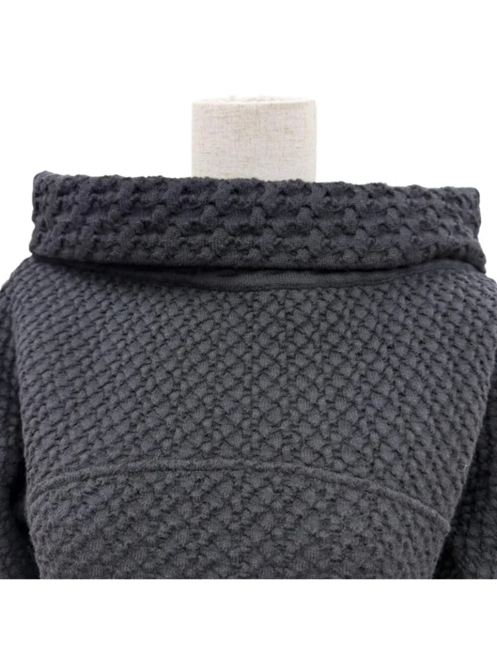 Chanel Wool Here Button Boat Neck Knit Long Sleeve Dress Black 36